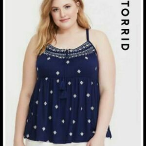 TORRID Crepe Embroidered Cam Halter